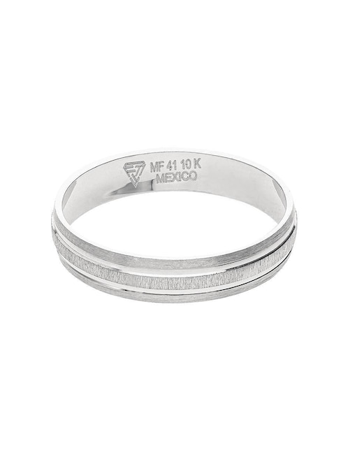 Anillo de compromiso de oro blanco 10 K Fonelli Abrazos