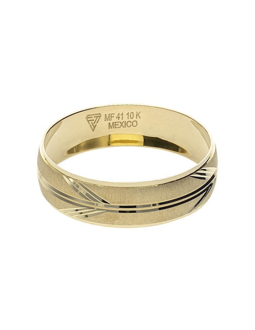 Anillo de compromiso de oro amarillo 10 K Fonelli
