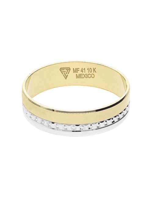 Anillo de compromiso de oro 10 K Fonelli