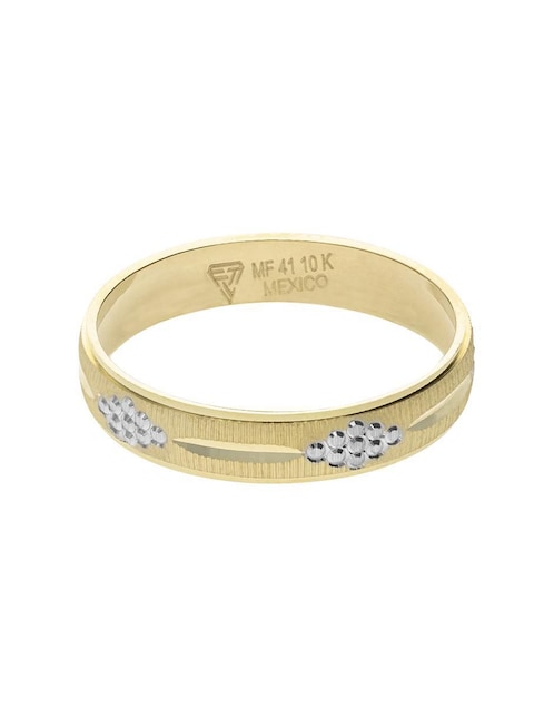 Anillo de compromiso de oro 10 K Fonelli