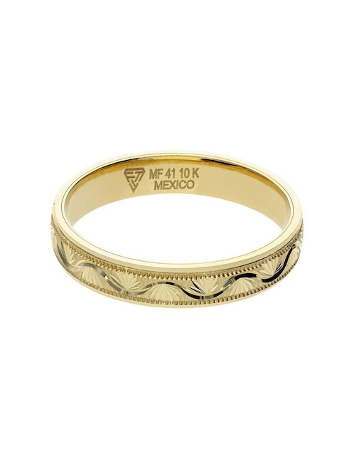 Anillo de compromiso de oro amarillo 10 k Fonelli