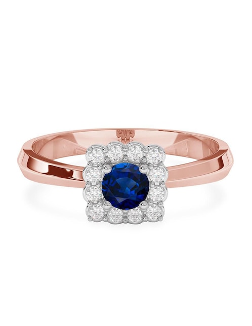 Anillo de compromiso de oro 14 k zafiro 1