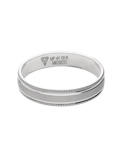 Anillo de compromiso de oro blanco 10 k Deseo 1