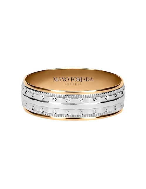 Argolla de oro 14 k Mano Forjada