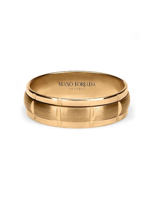 Argolla de oro 14 k Mano Forjada