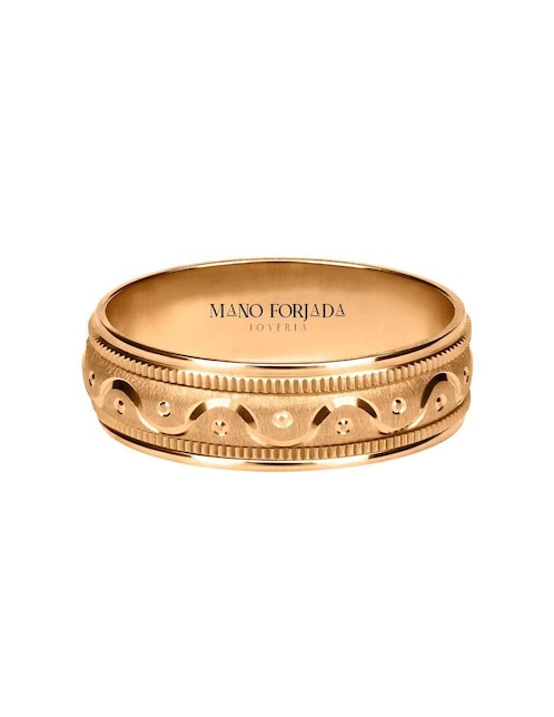 Argolla de oro 14 k Mano Forjada