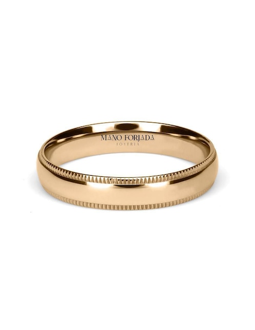 Argolla "de" oro 14 k mano forjada sin familia o colección sin gema