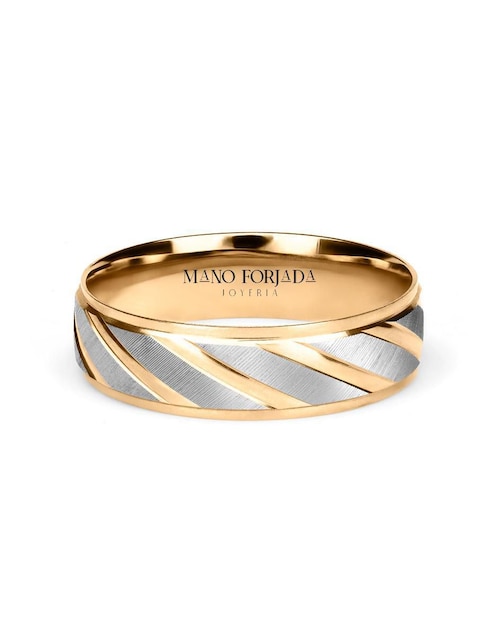 Argolla de oro 14 k Mano Forjada