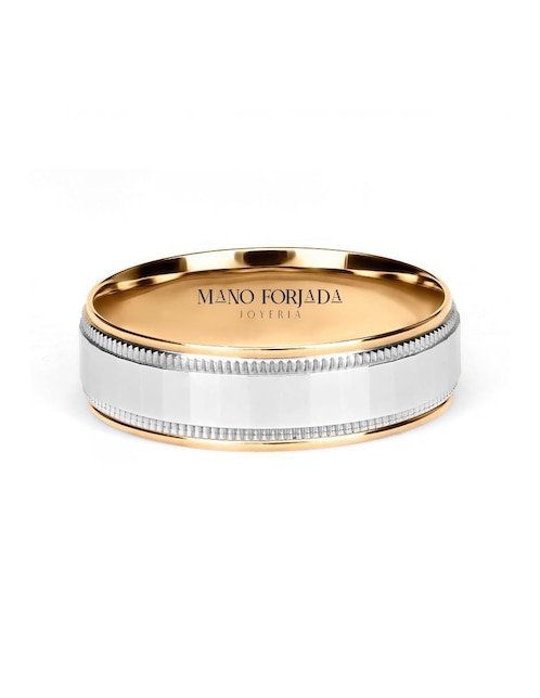 Argolla de oro 14 k Mano Forjada