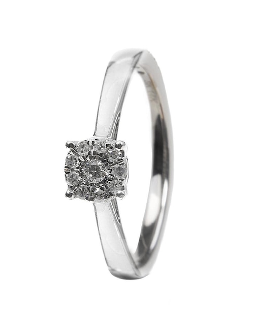 Anillo 14 k de oro diamante brillante 1