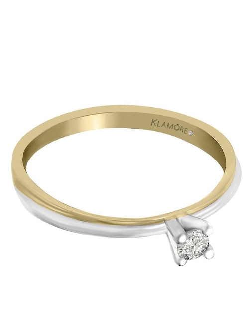 Solitario "de" oro 14 k klamore katherin diamante