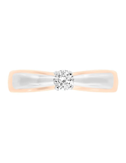 Solitario de oro 14 k Kira diamante 1