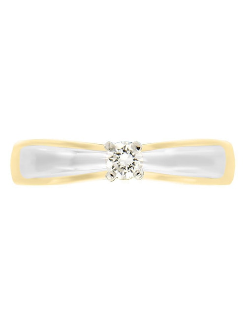 Solitario "de" oro 14 k klamore kira diamante