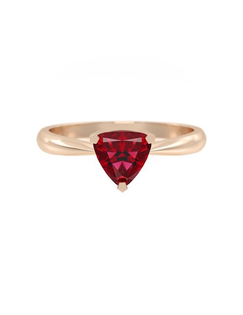 Anillo de compromiso de oro 10 K zirconia 1