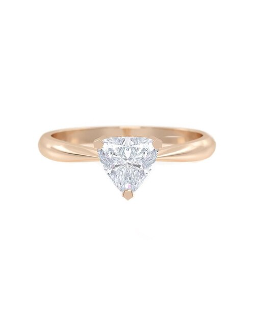 Anillo 14 k de oro zirconia brillante