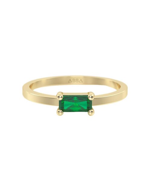 Anillo de compromiso de oro 14 k zirconia