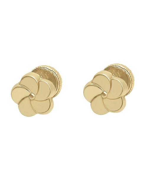 Broqueles de flor Cristal Joyas de oro