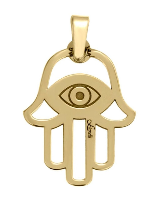 Imagen de producto Dije de mano de fátima Cristal Joyas fortuna de oro 14 K