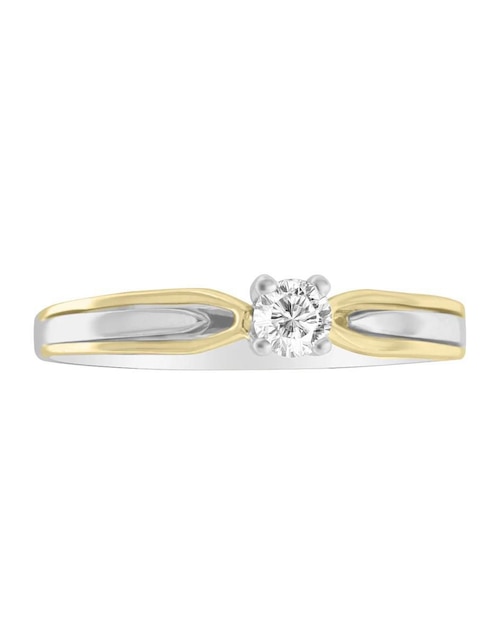 Solitario de oro 14 K Klamore Fabianne diamante