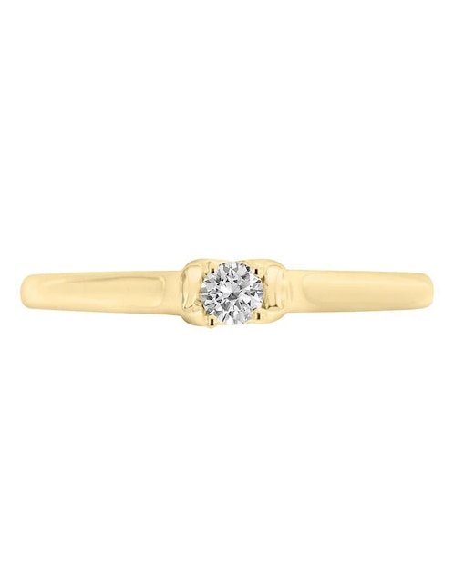 Solitario de oro 14 K Klamore Yessy diamante