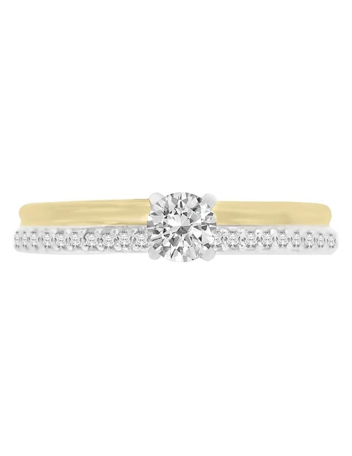 Solitario "de" oro 14 k klamore anthea diamante