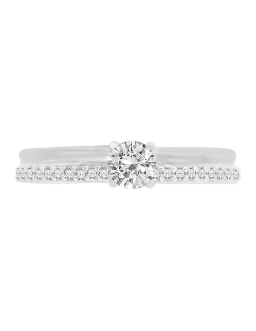 Solitario de oro 14 k Anthea diamante 1