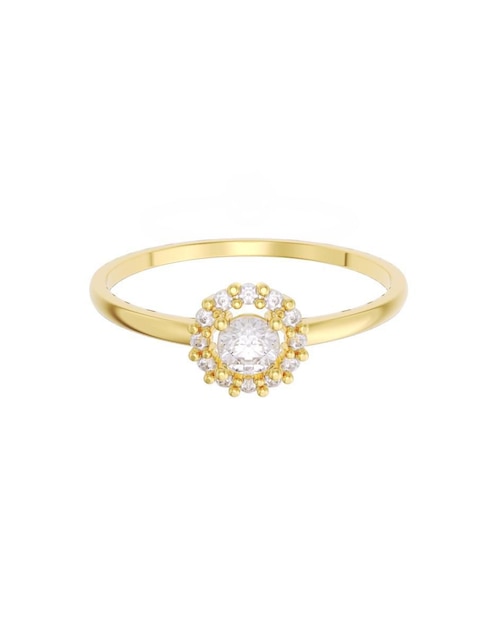 Anillo de compromiso de oro 14 k Fonelli zirconia