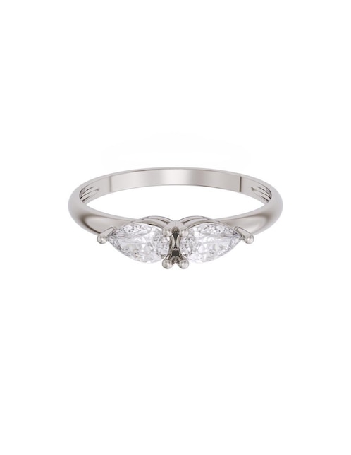 Anillo de compromiso de oro 14 k zirconia 1