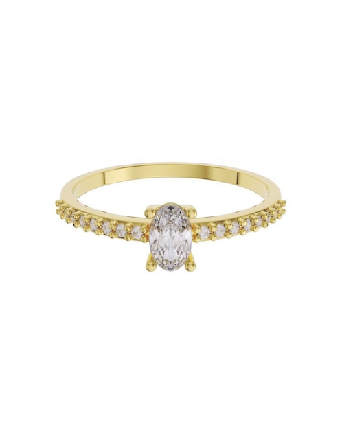 Anillo de compromiso de oro 14 K Fonelli zirconia