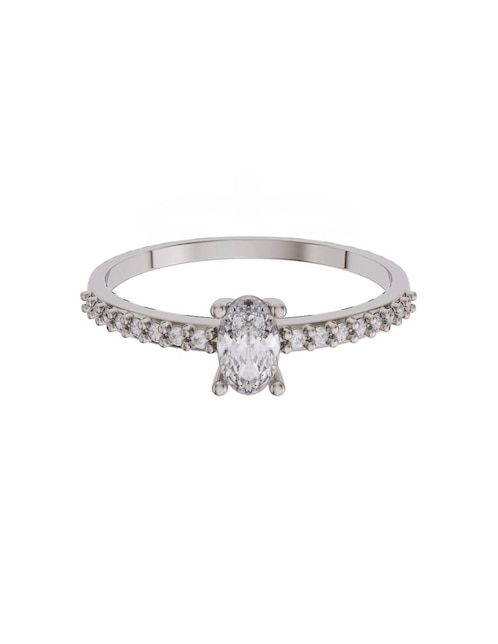 Anillo de compromiso de oro 14 K Fonelli zirconia