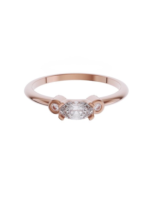Anillo de compromiso de oro 14 k zirconia 1