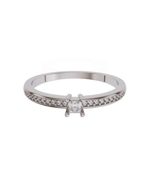 Anillo de compromiso de oro 14 k zirconia 1