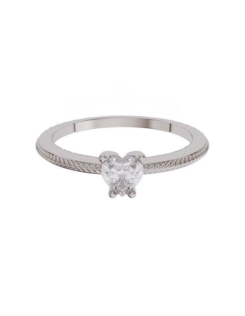 Anillo de compromiso de oro 14 k zirconia 1