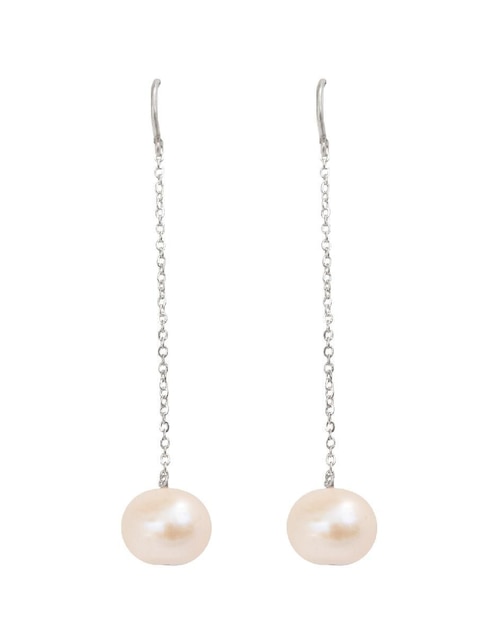 Aretes de perla Teresa Díaz Joyería Mexicana Tesoros Del Océano de plata P 925 con acabado mate perla