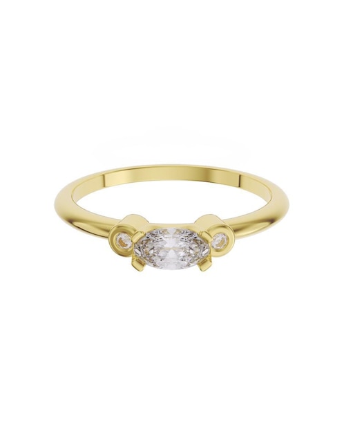 Anillo de compromiso de oro 10 K Fonelli Promesa zirconia