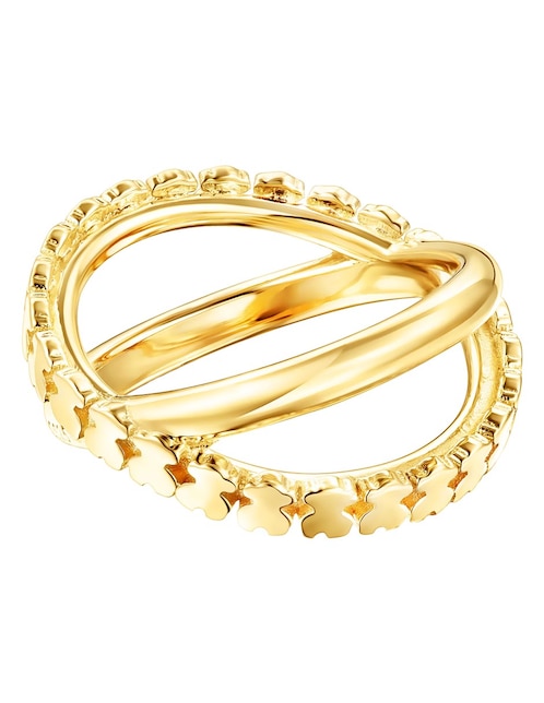 Anillo Tous Straight de plata P 925 con acabado baño de oro