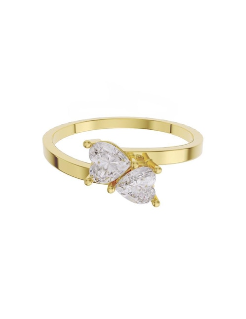 Anillo de compromiso de oro 10 K Fonelli Promesa zirconia