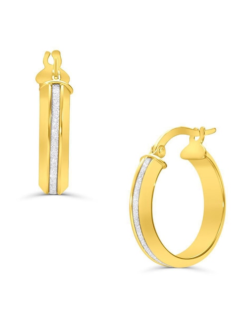 Arracadas de oro amarillo con acabado brillante 1