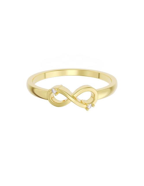 Anillo de compromiso de oro 10 K Fonelli Promesa zirconia