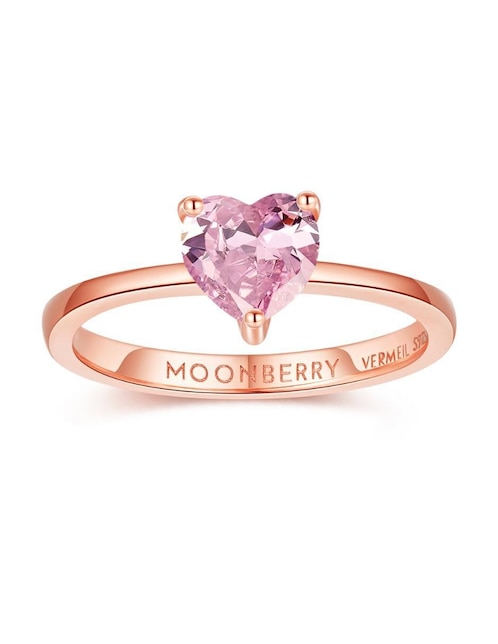 Anillo de corazón Moonberry P925 de plata zirconia cúbica