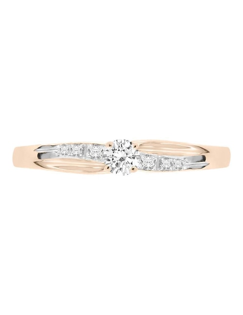 Anillo de compromiso de oro 14 K Klamore Laiza diamante
