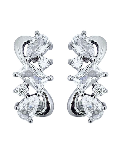 Huggies Aretize de plata P 925 con acabado pavé zirconia