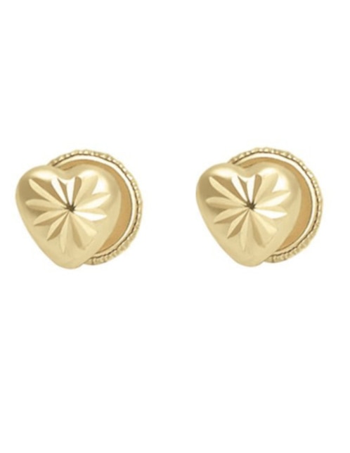 Broqueles de corazón Cristal Joyas de oro