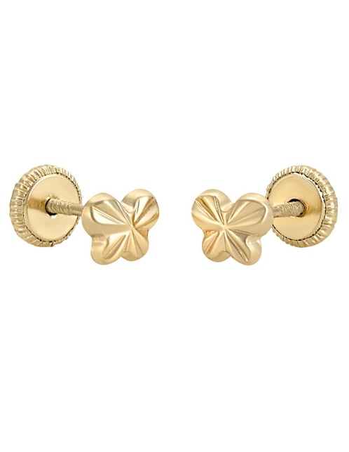 Broqueles de mariposa Cristal Joyas de oro