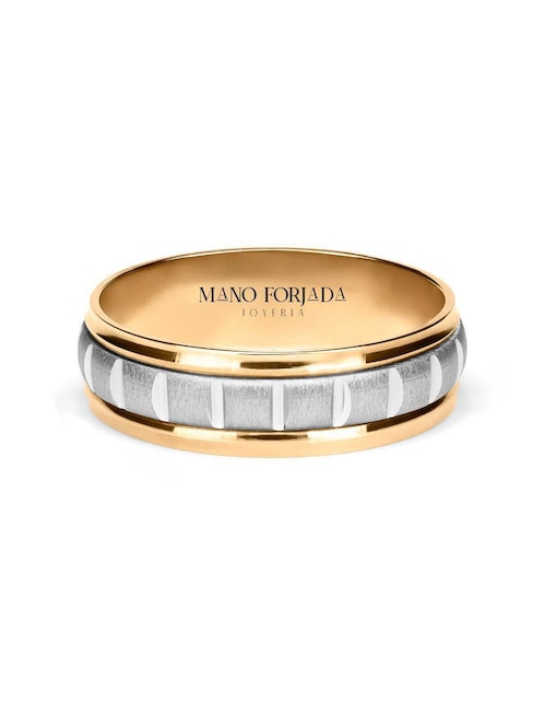 Argolla de oro 14 k Mano Forjada