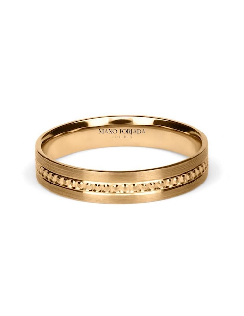 Argolla de oro 14 k Mano Forjada