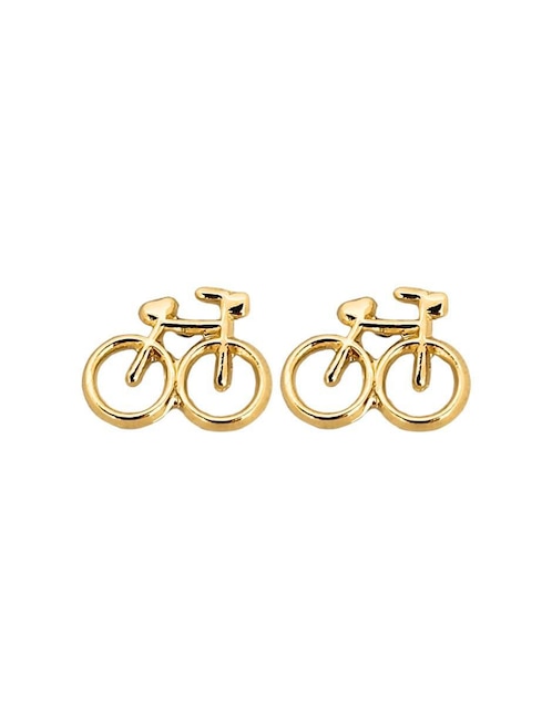 Broqueles de bicicleta Punto Metálico de oro con acabado brillante
