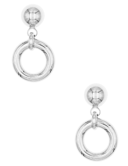 Aretes redondos de plata P 925 1