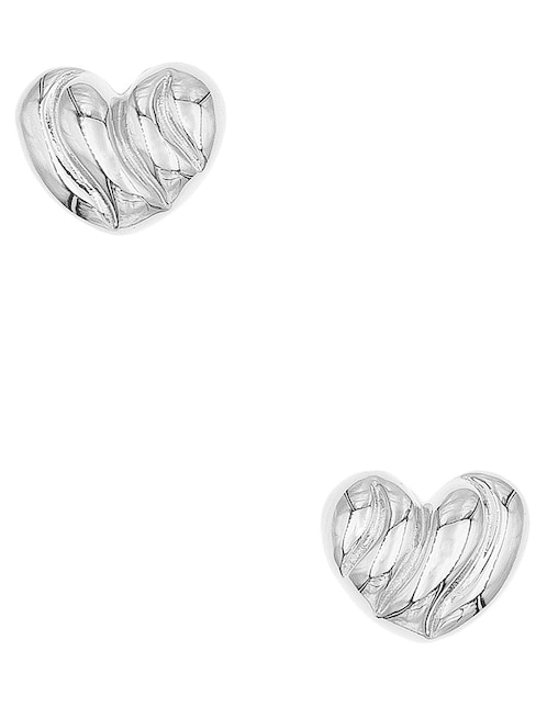 Broqueles de corazón de plata P 925 1