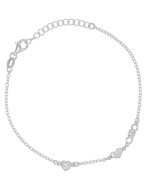 Pulsera Silvex Spa de plata con circonita p 925 con acabado pulido